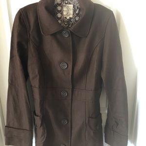 Tulle peacoat in brown - L